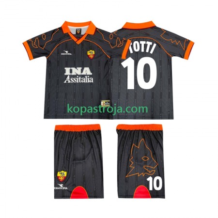Billiga Fotbollströjor AS Roma TOTTI 10 1999 2000 Retro Barn Borta tröja Kortärmad
